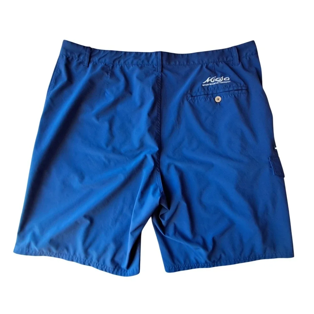 Mojo Sportswear Mens 2XL Blue Fishing Cargo Shorts M-BS7900‎ Technical Stretch
